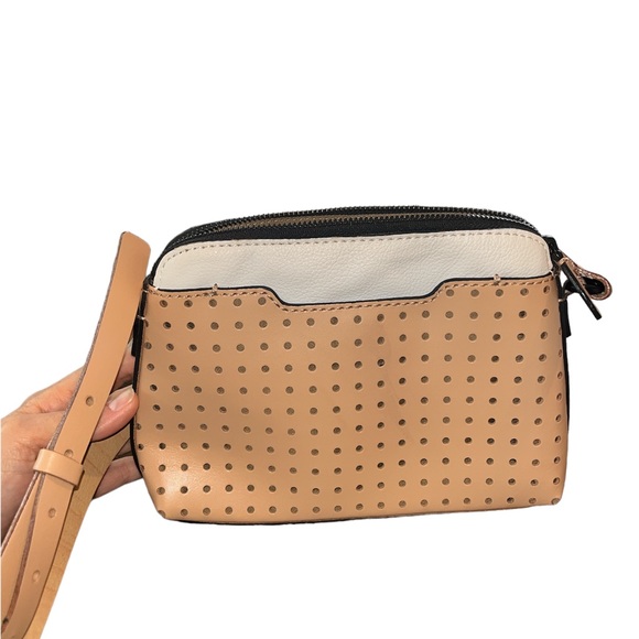 Anthropologie Kelsi Dagger Cowhide Colorblock Crossbody - Picture 5 of 8